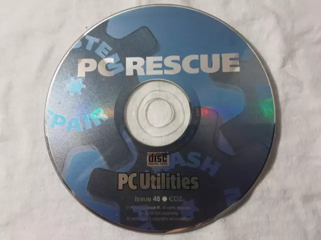 2003 CD-ROM PC Utilities #48 retro - PC Rescue envío gratuito raro de colección