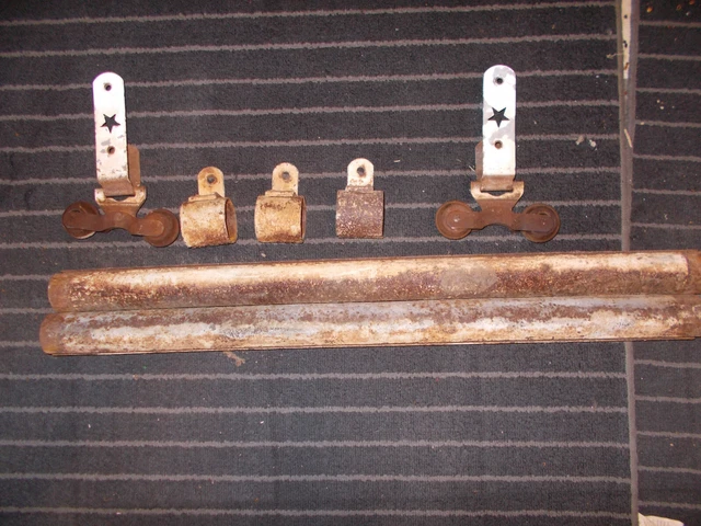 Antique Star Cannonball Door Rollers Hangers with Tube Track Complete System