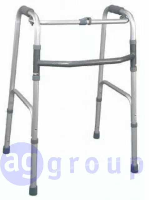 Girello Deambulatore Pieghevole 4 Puntali Per Anziani Disabili