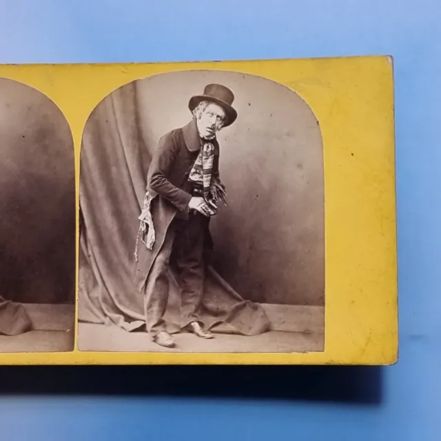 Victorian Theatre Stereoview 3D C1860 Real Photo George Vincent As Melford Moss