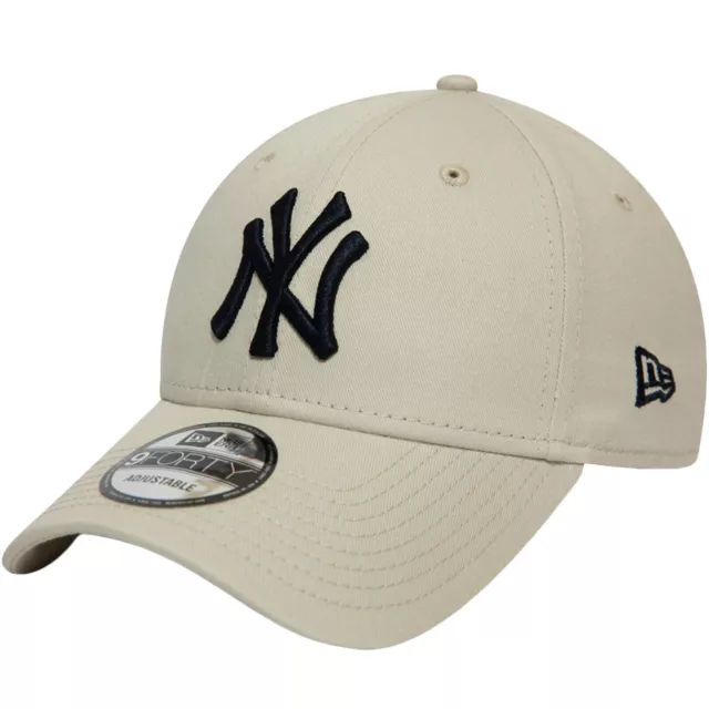 New Era 9FORTY New York NY Yankees MLB Essential Adjustable Baseball Cap - Stone