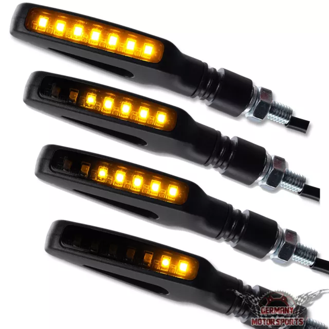 LED Motorrad Blinker Lauflicht Laufeffekt Lauflichtblinker sequentiell Laufblink