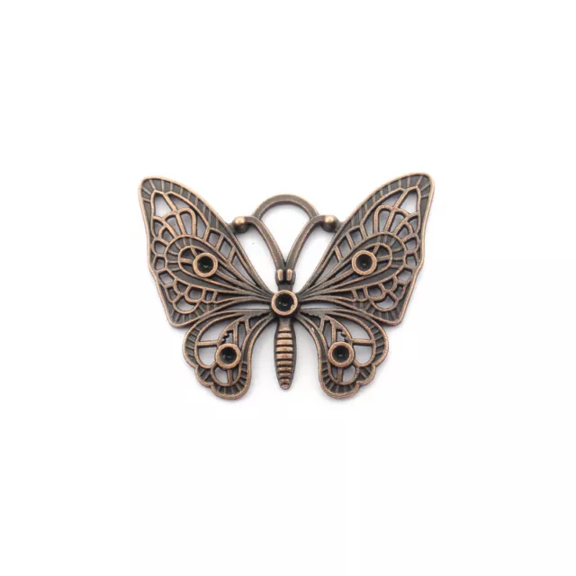 5X FILIGREE BUTTERFLY Charms Pendants for Jewellery Necklace Making 48 ...
