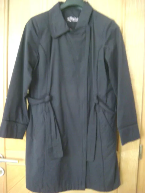 Imperméable trench coat manteau noir chic Affinités Armand Thiery T 3  42/44