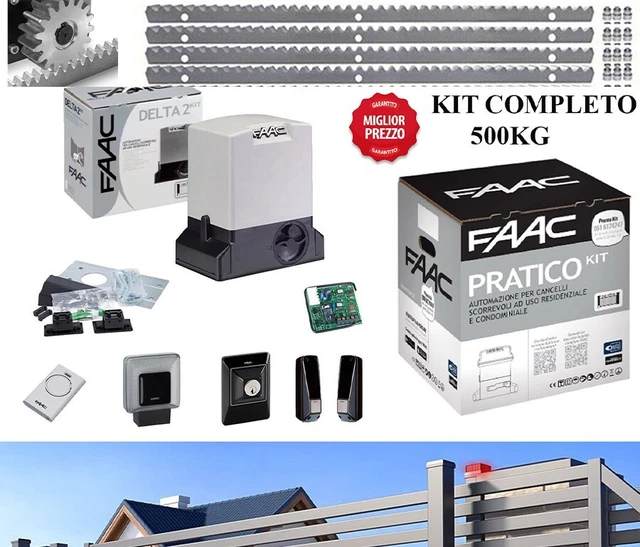 Kit Cancello Scorrevole Delta 2 740 - Portata 500kg 220V Con Cremagliera 6mt Per Installazione Professionale - Foto 10