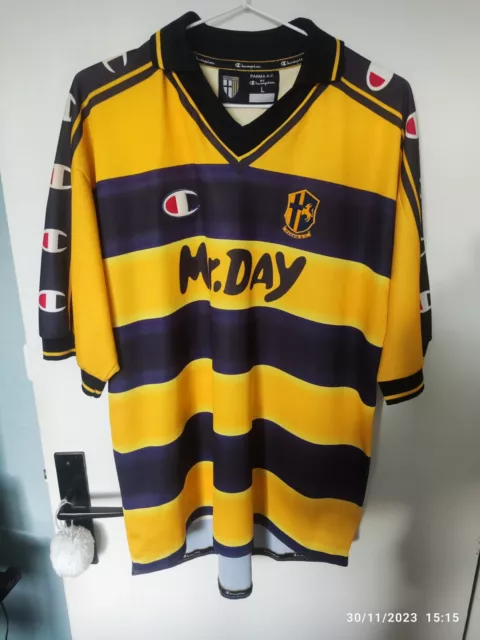 Maglia Shirt maillot de football authentique AC Parma saison 2000-2001 Taille L