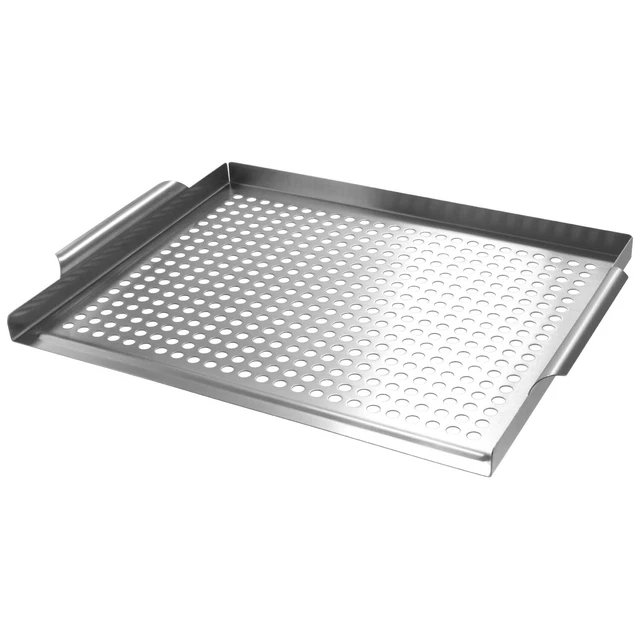 bremermann Grillplatte 39,5 x 3 x 29 cm Edelstahl Grillkorb Grillpfanne