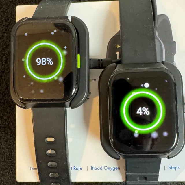 2 relojes inteligentes entrenador físico funcionan con Apple y Android Fitbit Raptor Garmin