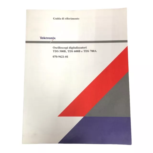 Tektronix Tds 500B Tds 600B Tds 700A Oscilloscope Reference Guide Italian