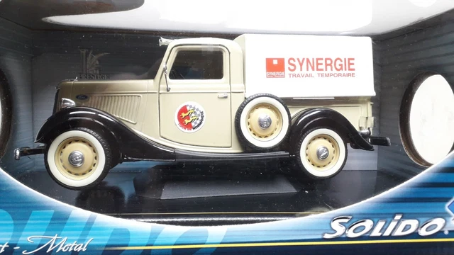 Solido Prestige 8002 – Ford Pick-up Metal Fren, échelle 1/18, Jaune, Neuf