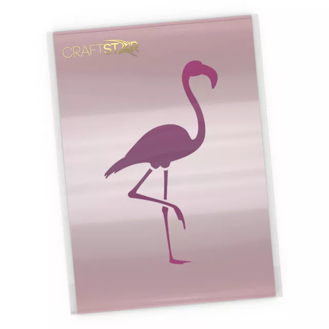 Flamingo Stencil - Reusable Craft / Airbrush / DIY Tropical Bird Template