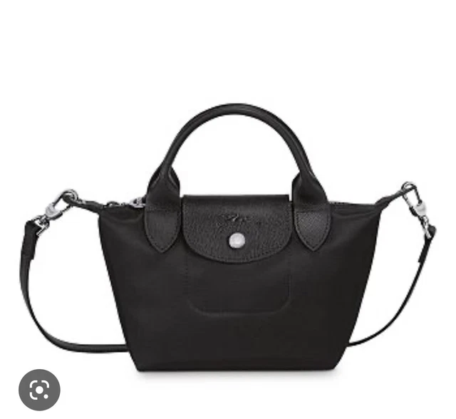 New Longchamp NEO Nylon Black 1500 Crossbody / Tote XS  Bags