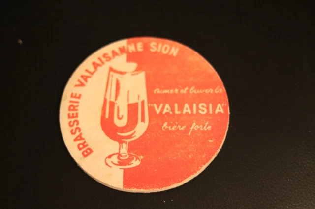 Ancien sous bock épais Brasserie Valaisanne Sion