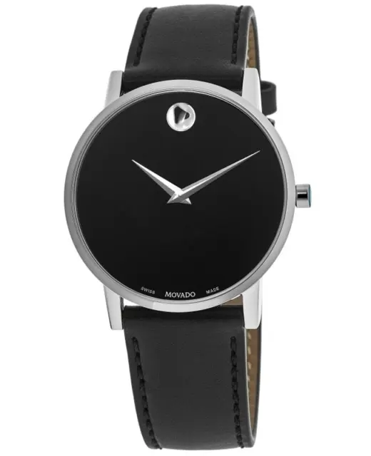 New Movado Museum Classic Black Dial Men's Watch 0607269
