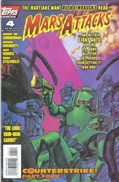 Mars Attacks Comic Book Vol 2 #4, Topps 1995 VERY HIGH GRADE UNREAD NEW