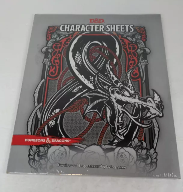 Dd 5th edition character sheet wizards of the coast for sale picclick uk