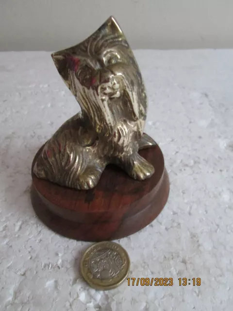 BRASS  YORKSHIRE TERRIER  ORNAMENT     see des.