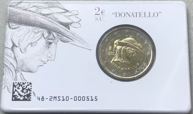 Italia 2016 Coincard 550° Anniversario Morte Donatello Moneta 2 Euro Fdc