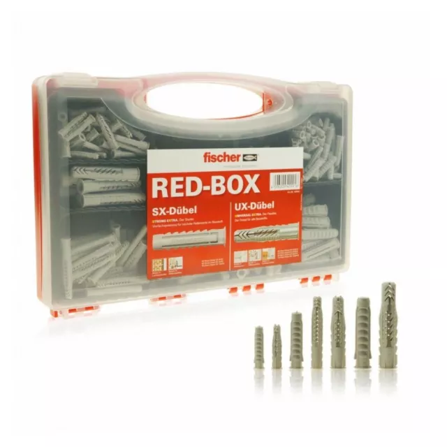 fischer Sortimentsbox Redbox mit Dübel SX und Universaldübel UX Red-Box