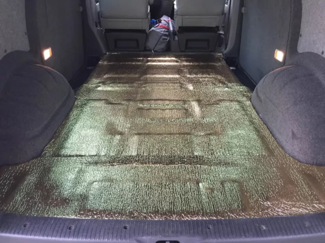 CAMPER VAN PREMIUM GOLD UNDERFLOOR INSULATION 6M x 5MM THICK  VW T5 + 2 X GLUE 2