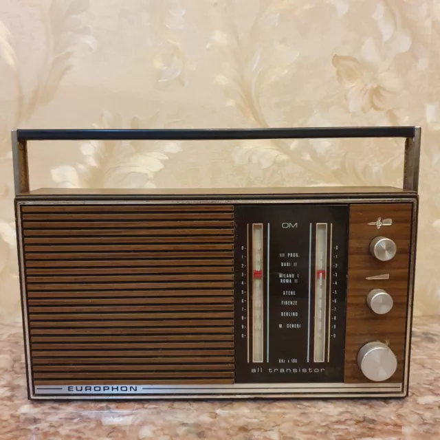 Radio Transistor Europhon Vintage 1970 Radiolina Rara