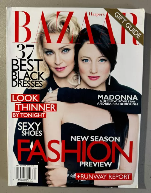 2011/2012 Dec/Jan Harpers BAZAAR Magazine, MADONNA, Great Superstar ADs (B43)