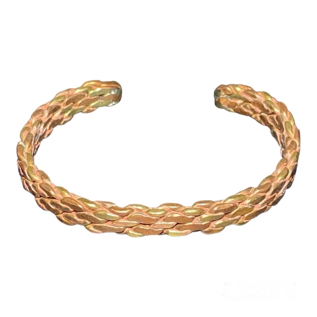 Circa 900 - 1000 Ad Viking Era Norse Brass, Gold Color Twisted Warriors Bracelet