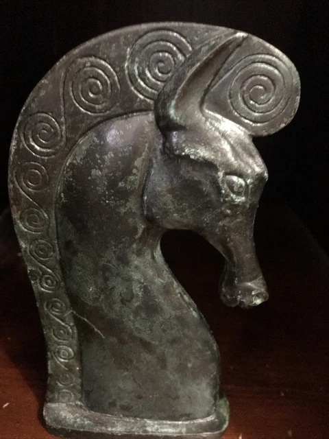 RARE BUSTE STATUE CHEVAL BRONZE MASSIF STYLE SALVADOR DALÍ SURRÉALISME
