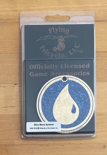 1999 Flying Tricycle Mtg Blue Mana Symbol Faceplate - New In Blister - No Base