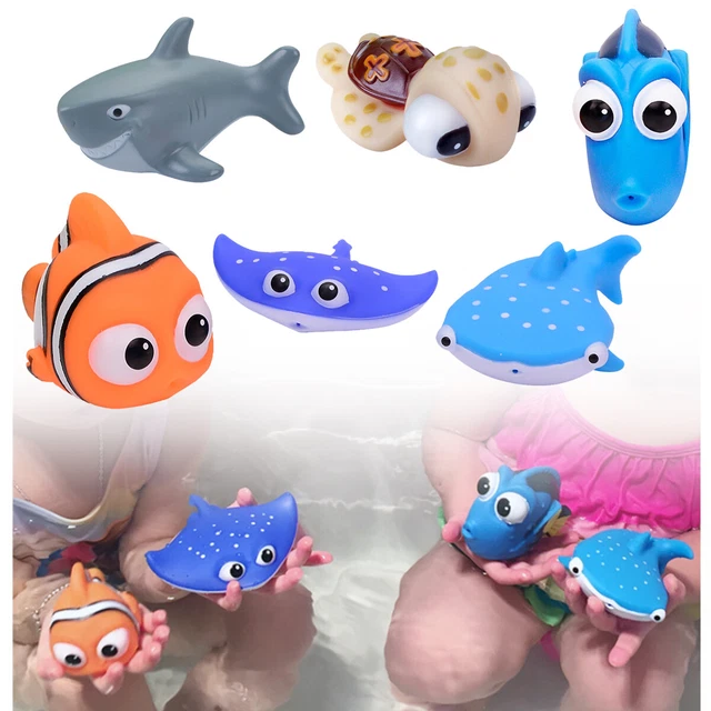 6X Finding Dory Nemo Bath Squirters Set Bath Toys Baby Floating Squirt Bath Toy