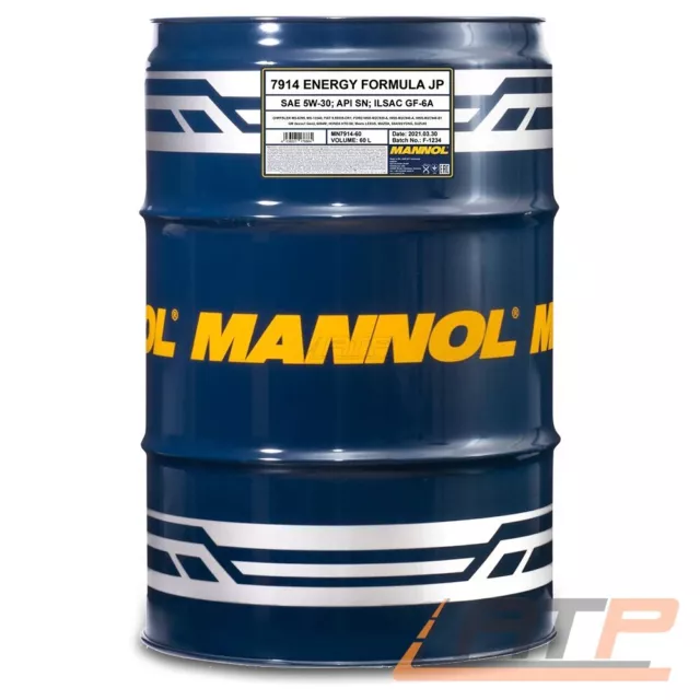 Mannol 60 L Liter Energy Formula Jp 5W-30 Motoröl Motoren-Öl