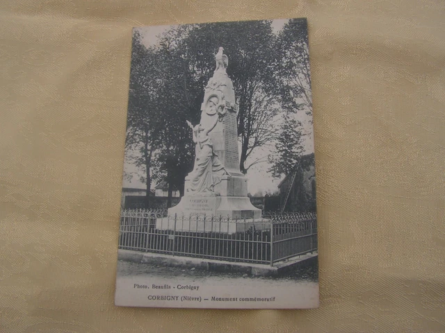 carte postale   corbigny   vers 1900  monument commemoratif
