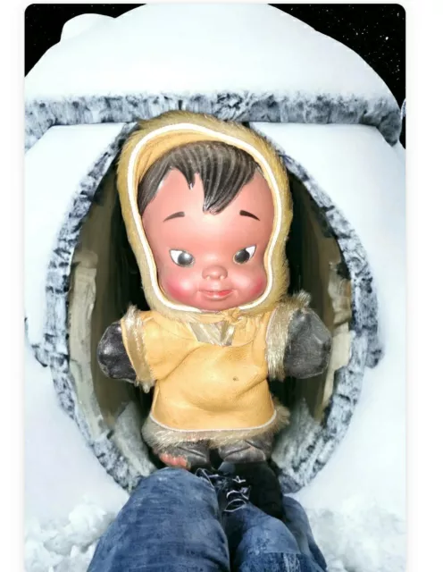VINTAGE 1960s Regal Eskimo  Doll Real Leather Outfit Including Gloves & Shoes