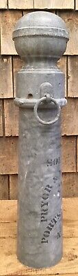Antique Late 1800s Cast Horse Hitching Post Portsmouth NH Market Sq Advertising 5