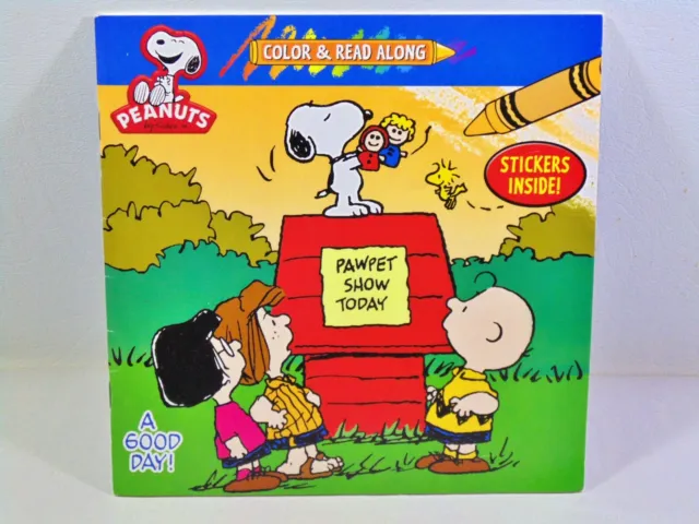 PEANUTS COLOR & Read Along Books- Pawpet Show Today and A Snoopy Day ...