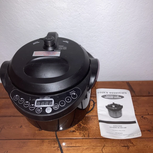 Cook's Essentials K42010012000 Programmable Electric 4 Qt Pressure Cooker  Pot