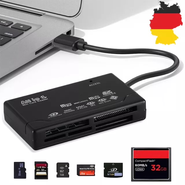 All in One USB Kartenleser Speicherkarten Kartenlesegerät Für SD/CF/xD/MS/TYP-C