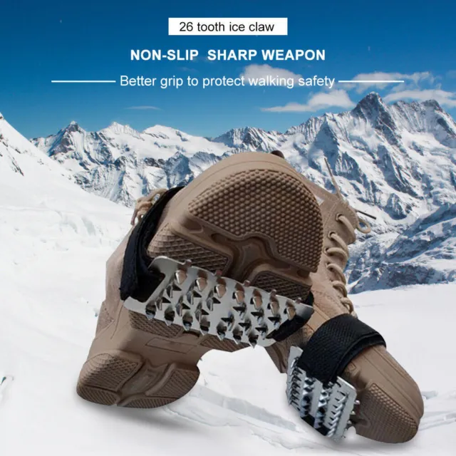 Winter Ice Snow Anti Slip Spikes Grips Grippers Crampon Cleats For Shoes Boots