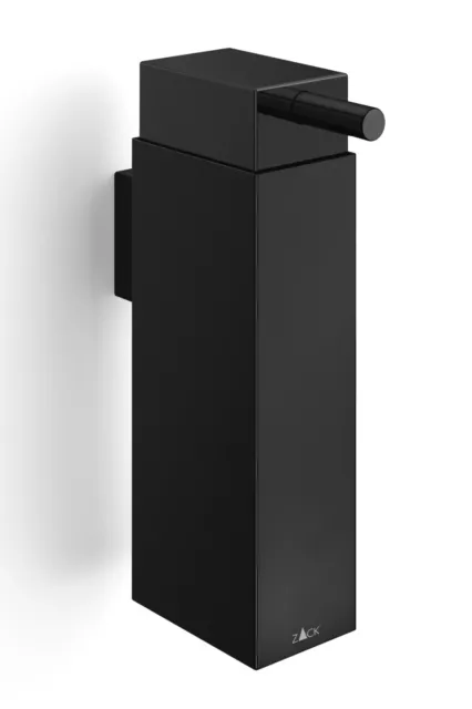 Zack Linea Powder Coated Black Stainless Steel Wall Soap Dispenser 40405