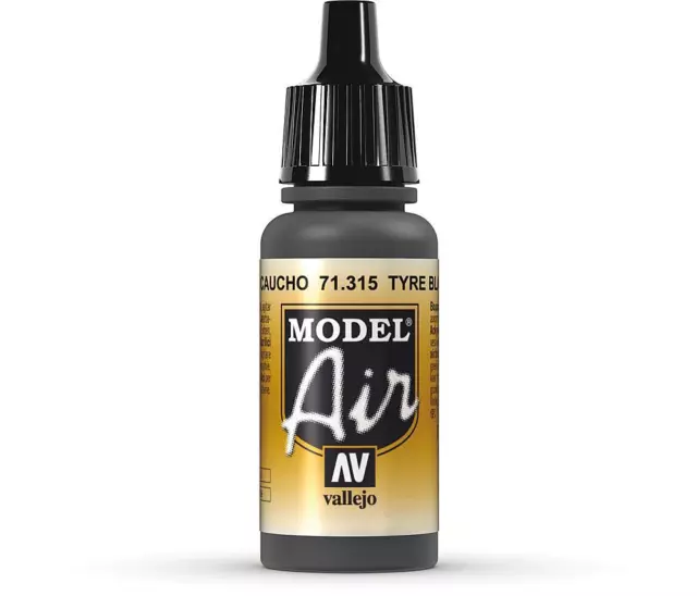 Vallejo Model Air Color 71.315 - Reifen-Schwarz - 17 ML