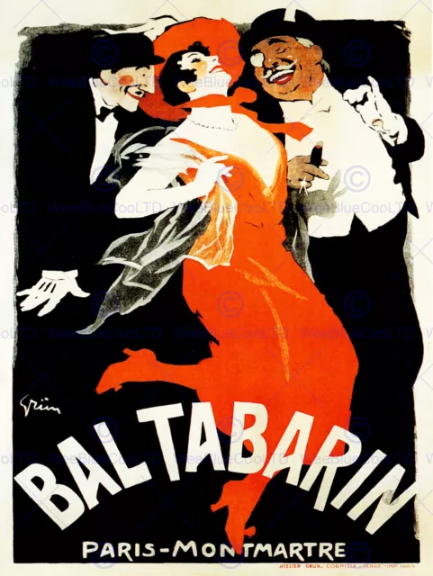 Advert Theatre Cabaret Bal Tabarin Paris Fine Art Print Poster Abb6255B