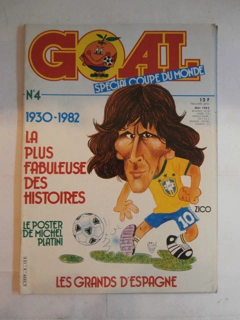 Poster Collector Coupe Du Monde De Football 1982 - Équipe De France - Vintage
