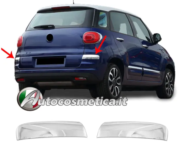 Moulures Chromes Acier Inoxydable Pare-Chocs Post Coins pour Fiat 500L 2017