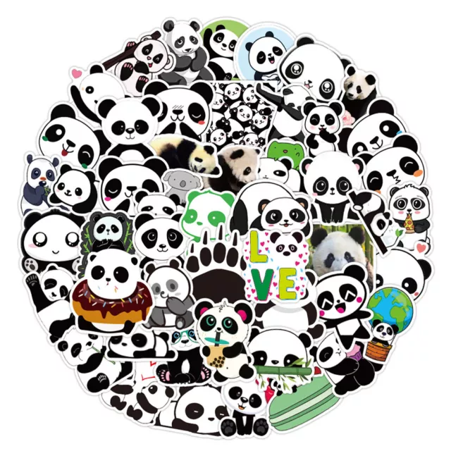 Computer Decorative Stickers Vinyl Panda Decals Panda Stickers Waterproof