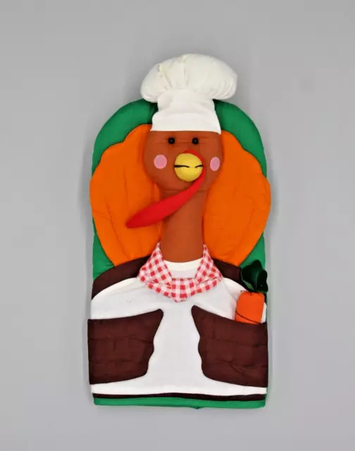 Vintage King 3-D Oven Mitt - Chef Turkey - W/ Chef Hat and Carrot