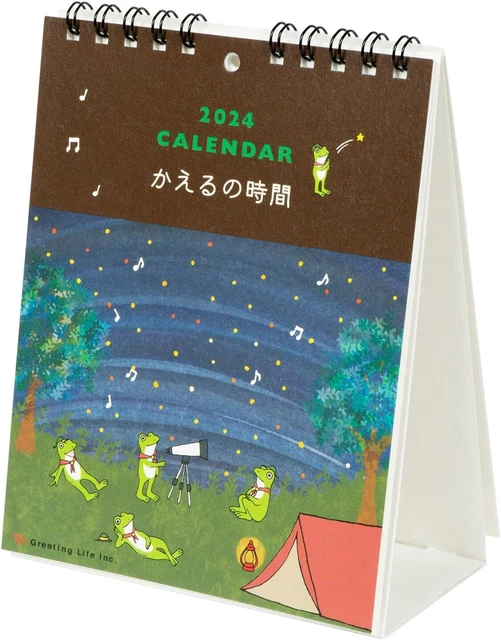 Greeting Life 2024 Calendar Frog Time Des Body size W124xH160xD70mm Desktop 70g
