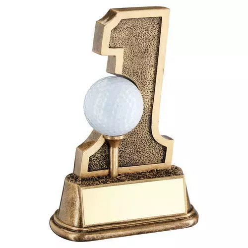 Bronce Oro Golf Premio ' Hoyo en Uno ' Bola Soporte Trofeo Grabado Gratis RF797