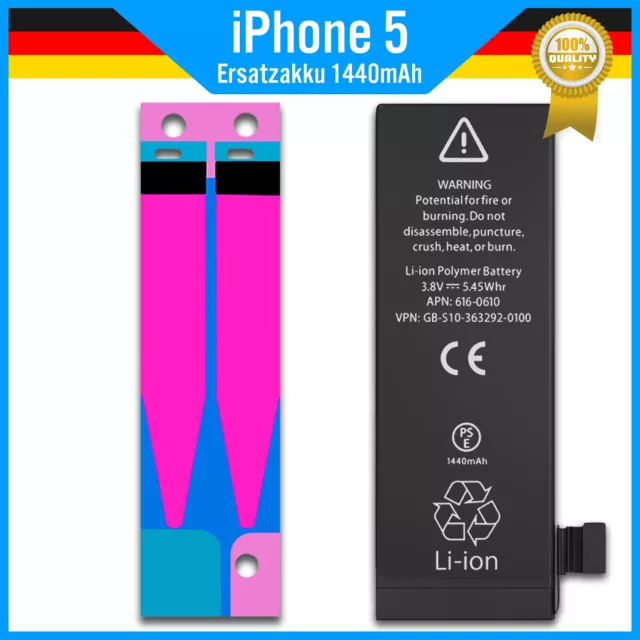 Akku f. Apple iPhone 5G - original Erstausrüsterqualität - OEM Batterie Accu NEU