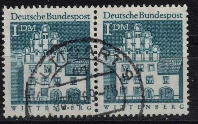 BRD Deutsche Bauwerke Mi. - Nr. 500 waagerechtes Paar mit Vollstempel