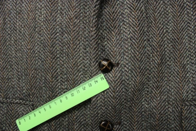 Harris Tweed Giacca Uomo ~ Grande Monopetto Lana con Motivo Foderato 11